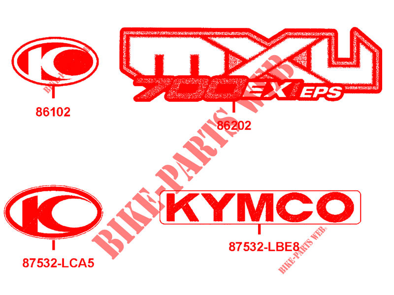PEGATINAS para Kymco MXU 700I EX EPS IRS 4T EURO II
