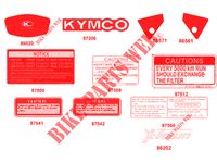 PEGATINAS para Kymco XTOWN 125 I BLACK KAKI CBS EURO 4