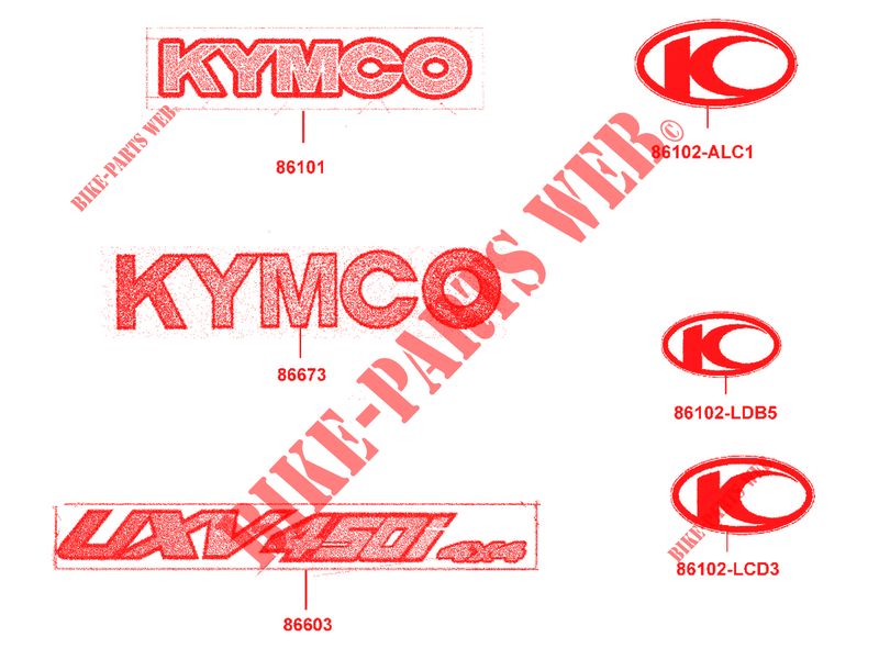 PEGATINAS para Kymco KYMCO UXV 450I 4T EURO 4