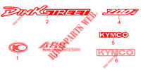 PEGATINAS para Kymco DINK STREET 300 I ABS EURO III -avec warning-