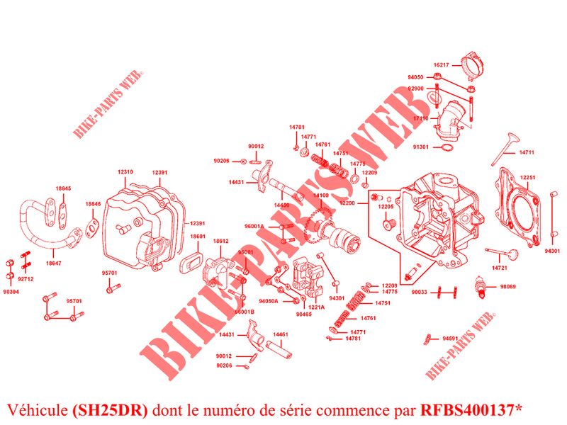 CULATA (SH25DR) para Kymco GRAND DINK 125 MMC 4T EURO III
