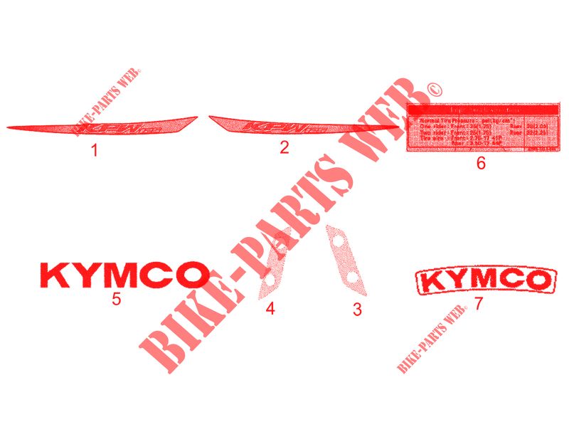 PEGATINAS para Kymco K-PW 125 4T EURO III