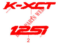 PEGATINAS  125 kymco-motocicleta k-XCT K-XCT 125 I 4T EURO III 19