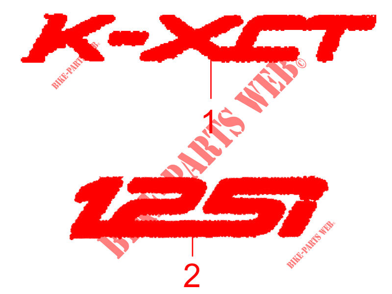 PEGATINAS para Kymco K-XCT 125 I 4T EURO III