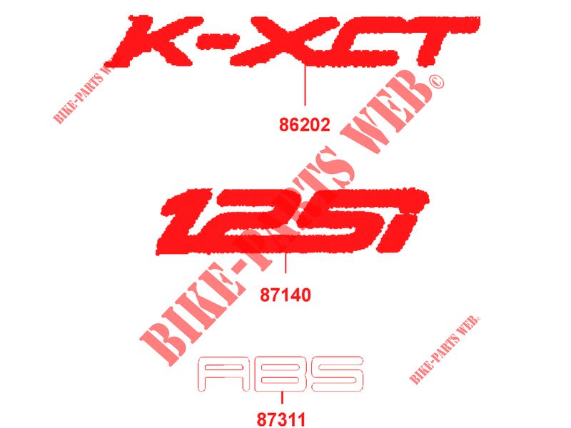 PEGATINAS para Kymco K-XCT 125 I ABS 4T EURO III