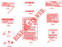 ETIQUETAS DE ADVERTENCIA para Kymco MAXXER 300 US 4T EURO II